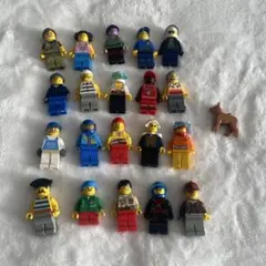 【LEGO】　レゴ ミニフィグ まとめ売り20体＋犬