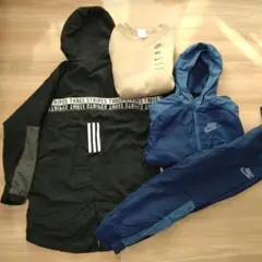 子供洋服まとめ売り　NIKE　adidas　キッズ　スウェット　ジャージ上下
