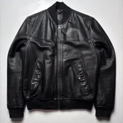 定価11万羊革 Diesel 黒 レザーMA-1 L #799 - メルカリ