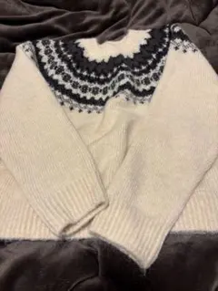 UNIQLOフラッフィクルーネックセーター　01 OFF WHITE（Lサイズ）