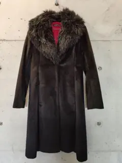 viviennetamサイズМ ファー取り外し付き花柄刺繍ロングコート