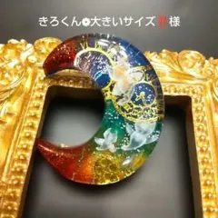 きろくん❁︎大きいサイズ‼️様月と薔薇の黒猫ちゃん レジンヘアゴム