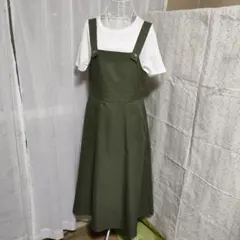 B-1　ジャンパースカート　オリーブ　グリーン