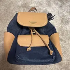 samantha vega ネイビー×ベージュ リュック・バックパック