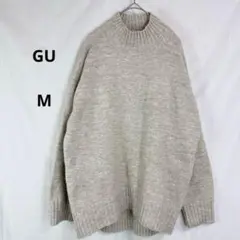 GU◇ジーユー　パフィータッチオーバーサイズハイネックチュニック【M】グレージュ