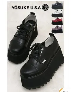 YOSUKE 厚底 レースアップシューズ　ヨースケ　Ｌ