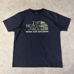 THE NORTH FACE カモフラージュロゴ Tシャツ　XL ポリエステル