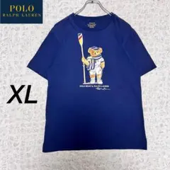 『大人気』　ポロラルフローレン　ポロベア　Tシャツ ビッグロゴ　ネイビー　XL