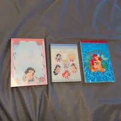 ディズニープリンセス メモ帳 3冊セット