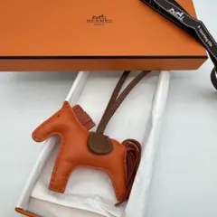 【箱付き】HERMES ロデオ チャーム　PM 　オレンジ　ブラウン