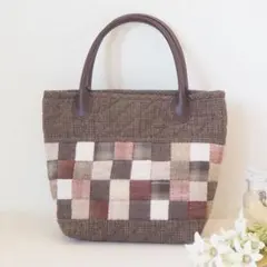 ログキャビンの手さげバッグ。」パッチワーク ❁ ハンドメイド - メルカリ
