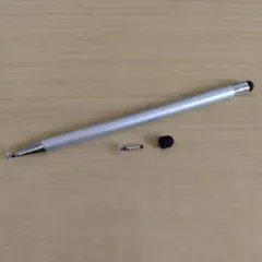 シルバー タッチペン 替え芯付き タブレット スマホ iPad