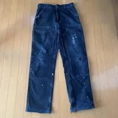 【最終値下げ】Carhartt ダブルニー ボロ USA製 32×34 ブラック