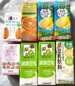 豆乳、アーモンドミルク、温州みかん グレープフルーツ　パックジュースのサムネイル