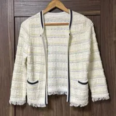 31 Sons de mode スプリングツイーディーニットジャケット