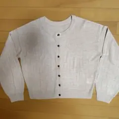 ダブルクローゼット　美品　リブ編み　長袖カーディガン　薄いピンク