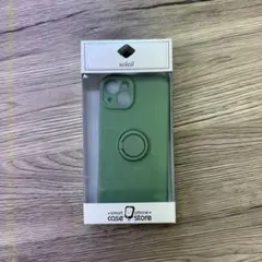 な*わ様 新品未使用　iPhone14 緑色リング付きケース