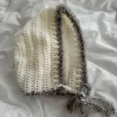 ボンネット 編み物 ハンドメイド
