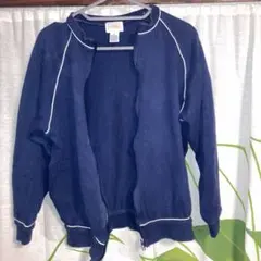 ★【古着】日本製　BEAMS　ジップアップトレーナー（NVY) ★