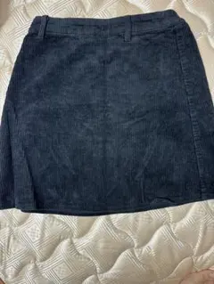 コーデュロイミニスカート ブラック