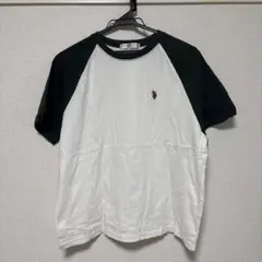 U.S. POLO ASSN. ホワイト/ダークグリーン Tシャツ F