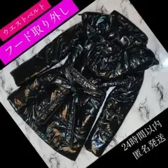 神戸レタス　中綿ロングコート　光沢　テカテカダウン　y2k　ギャル　エナメル