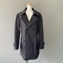 BURBERRY ダブルブレスト トレンチコート ネイビー - メルカリ