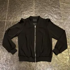 MURUA ブラック とんがり肩ジップアップジャケット