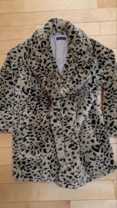 kei shirahata　ケイシラハタ　レオパードエコファーコート　フリー