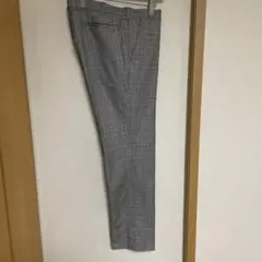 THE SUIT COMPANY グレー チェック スラックス ウエスト91cm