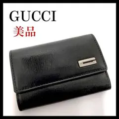 【KOSTON様専用】 GUCCI Gマーク レザー ブラック 6連キーケース
