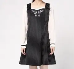 axes femme アクシーズファム　ストライプ　ワンピース　ブラック　黒