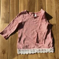 babyGapストライプとレースのカットソー110㌢