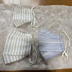 立体手作り布マスク② 3枚セット（大人用）のサムネイル