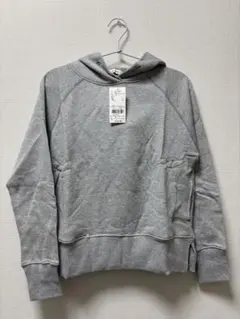 グレー裏毛フードパーカー