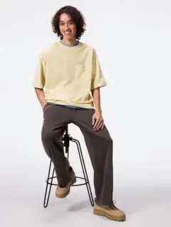 ウォッシュドスウェットワイドパンツ