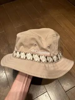ユニセックス　コロンビア　ハット　ベージュ　幾何学模様サイズL