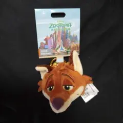 上海ディズニー ズートピア ニック ミニファンキャップ　キーホルダー