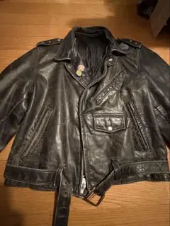 60sダブルライダース レザージャケット 黒