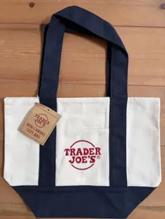 新品未使用タグ付 TRADER JOE'S 限定ミニキャンバストート　ネイビー