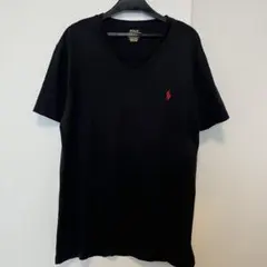 POLOラルフローレン　VネックTシャツ　ブラック