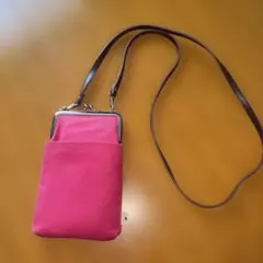 AYANOKOJI がま口 スマホショルダーバッグ ピンクのサムネイル