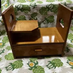 棚付き小物入れ　木製