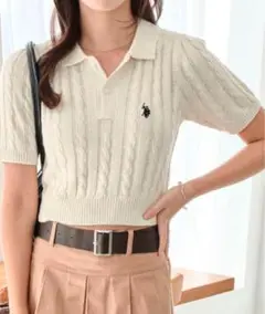 WEGO U.S. POLO ASSN.別注コンパクトサマーニットポロシャツ