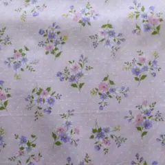 レトロ小花柄プリント生地 ピンク ３ｍ