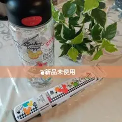 新品ミッキーマウス ボトルとカトラリー　2点セット（箸、スプーンセット）