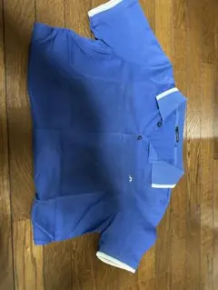 J.LINDEBERG ゴルフ ポロシャツ M ブルー 襟裏ロゴデザイン JL