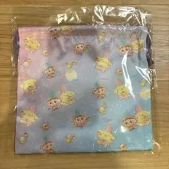 おじゃる丸×ポムポムプリン　巾着　ポーチ