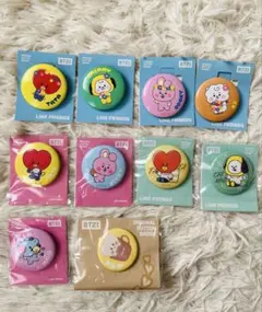 BT21 缶バッジ10個セット　ファミマ
