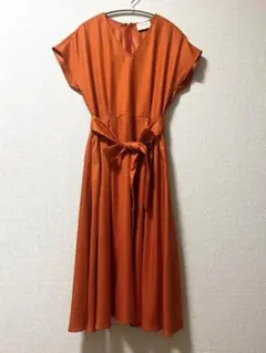 ユナイテッドアローズ　ワンピース　オレンジ　サイズ36 インナー付き